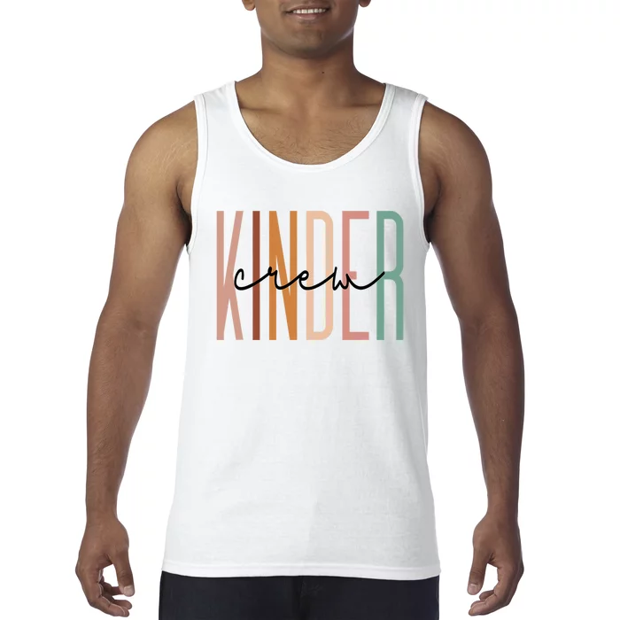 Kinder Crew Kindergarten Teacher Squad Team Preschool Tank Top