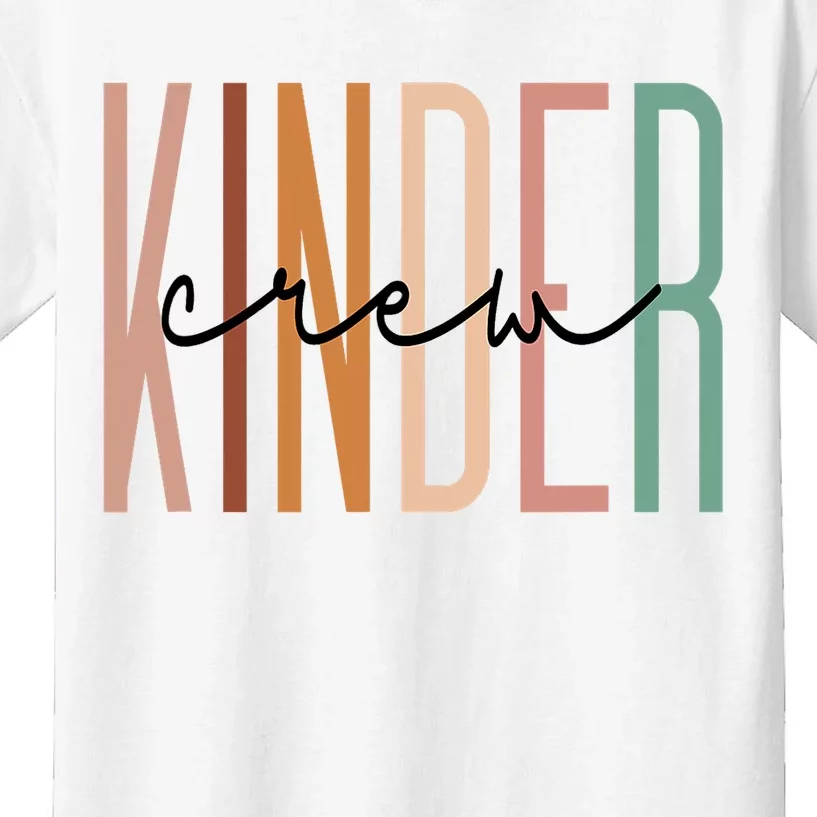 Kinder Crew Kindergarten Teacher Squad Team Preschool Kids T-Shirt