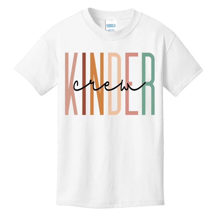 Kinder Crew Kindergarten Teacher Squad Team Preschool Kids T-Shirt