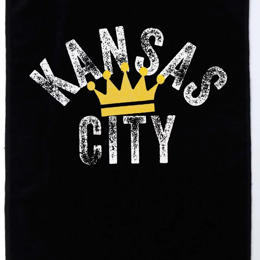 Kansas City Kc Crown Town Local Modern Style KC Cool Blue Platinum Collection Golf Towel