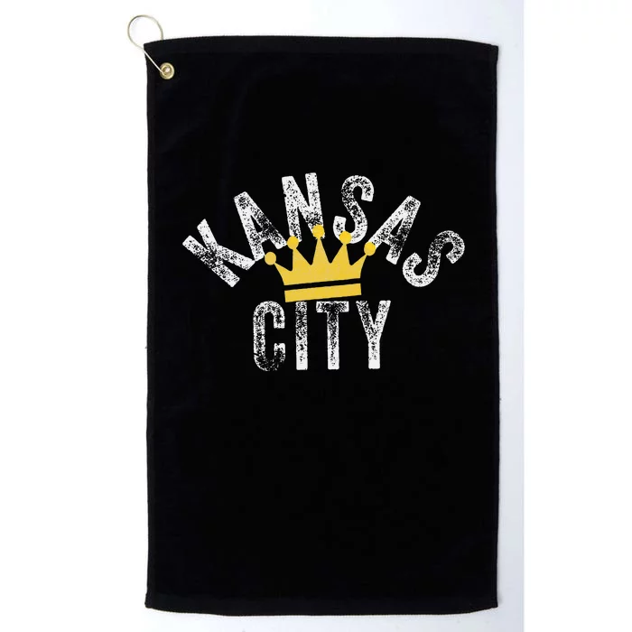 Kansas City Kc Crown Town Local Modern Style KC Cool Blue Platinum Collection Golf Towel