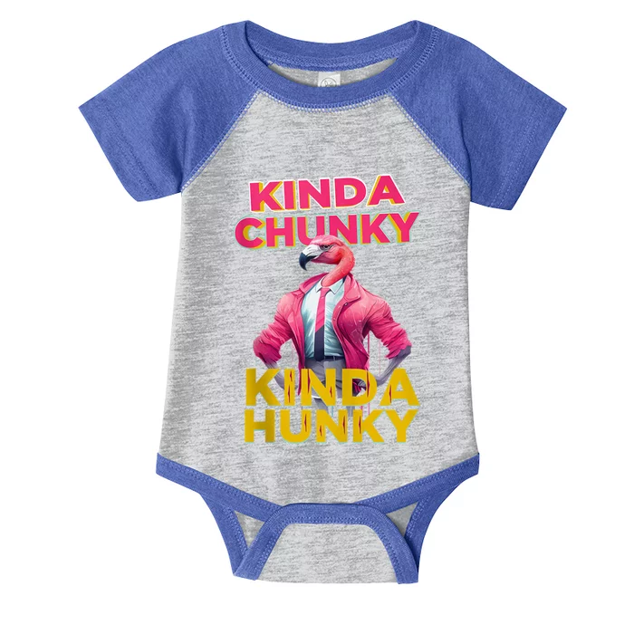 Kinda Chunky Kinda Hunky Weightlifting Bodybuilding Gym Infant Baby Jersey Bodysuit