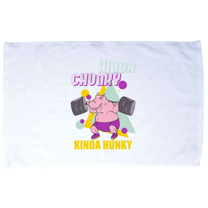 Kinda Chunky Kinda Hunky Weightlifting Bodybuilding Gym Microfiber Hand Towel