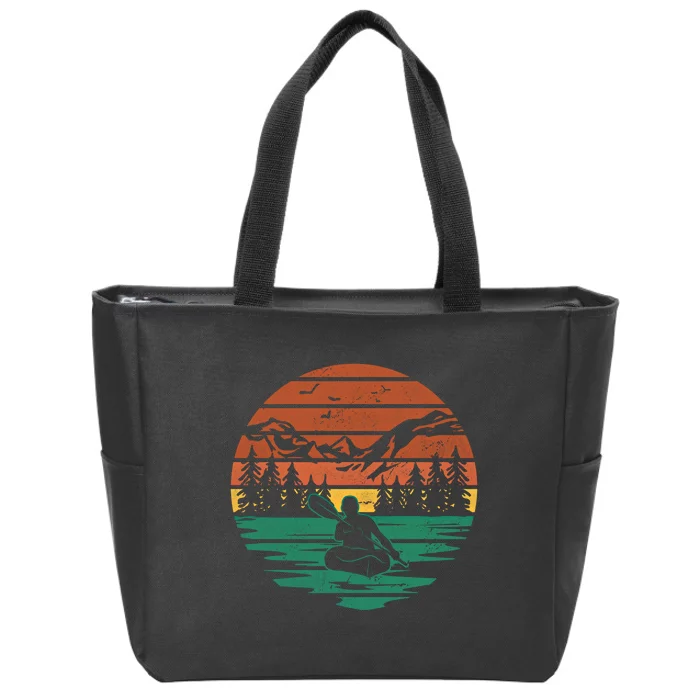 Kayaking Canoe Kayaker Retro Kayak Gift Zip Tote Bag