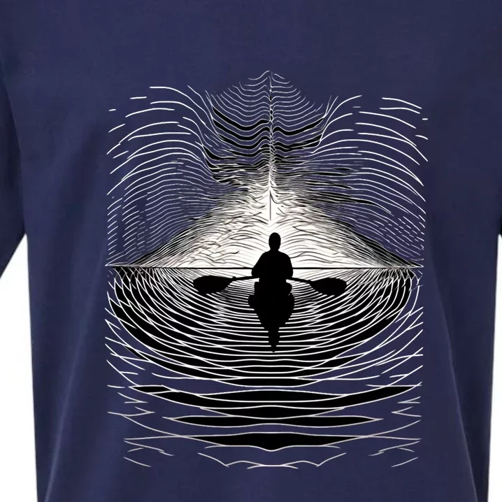 Kayaking Canoeing Kayak Canoe Geometric Arts Gift Sueded Cloud Jersey T-Shirt