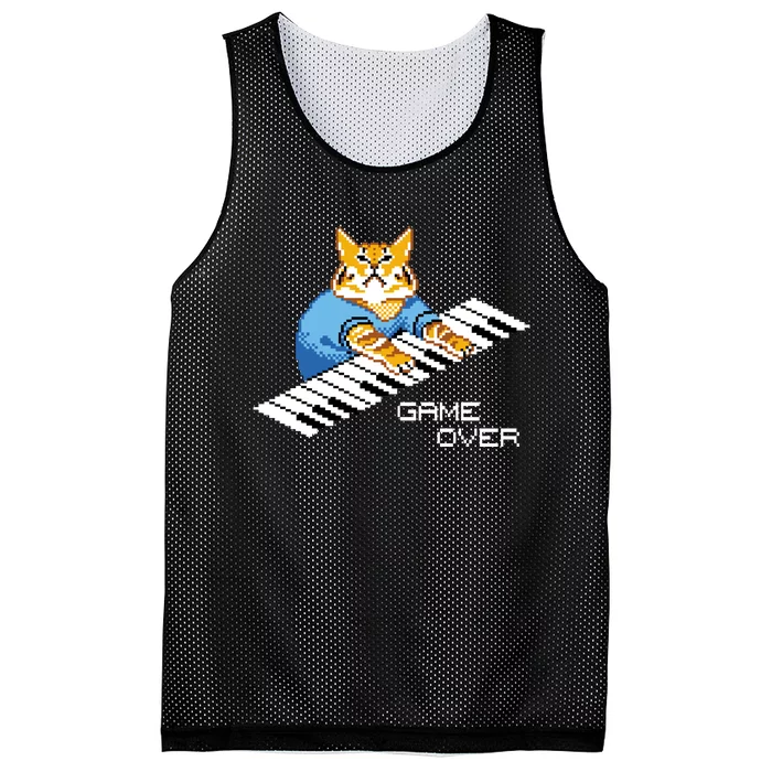 Keyboard Cat Mesh Reversible Basketball Jersey Tank