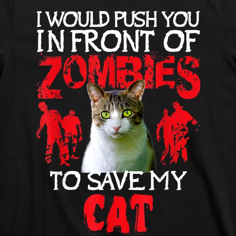 Kitty Cat Lovers Zombie Halloween Costume Idea T-Shirt