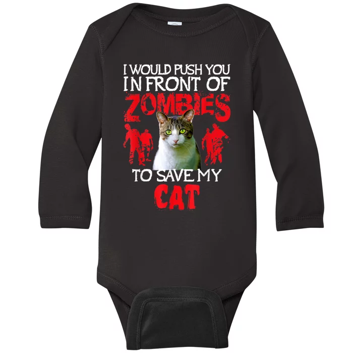 Kitty Cat Lovers Zombie Halloween Costume Idea Baby Long Sleeve Bodysuit