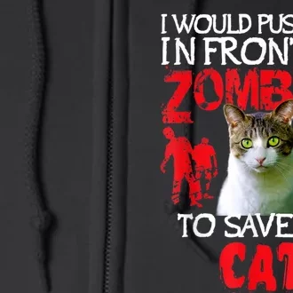 Kitty Cat Lovers Zombie Halloween Costume Idea Full Zip Hoodie