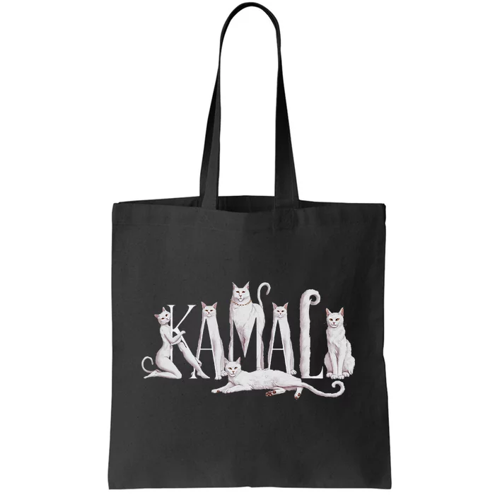 Kamala Cat Lettering Art Kamala Harris 2024 Tote Bag