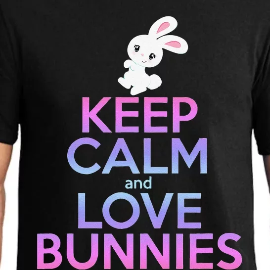 KEEP CALM LOVE BUNNIES Bunny Mom Rabbit Pet Owner Pajama Set