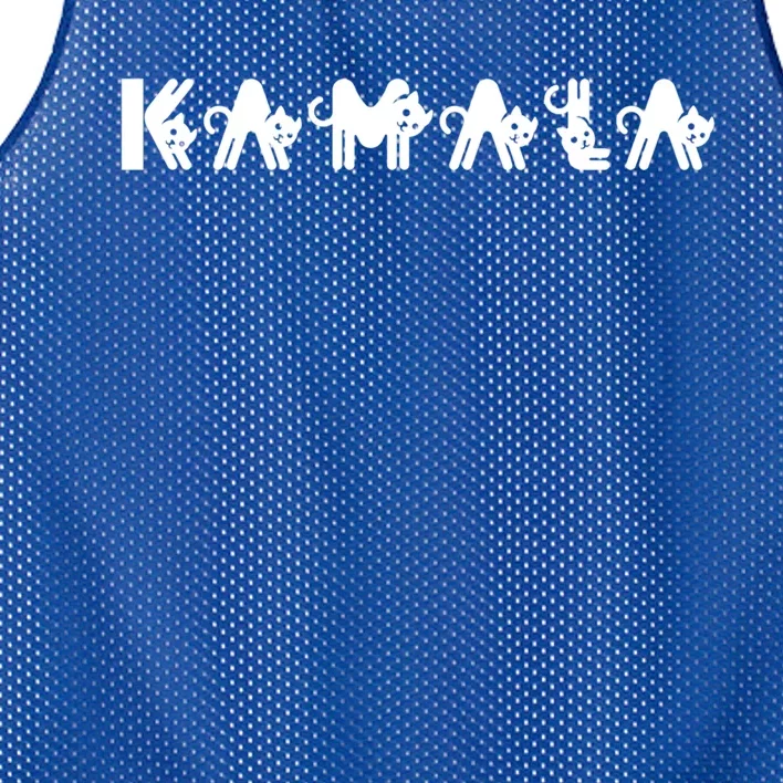 Kamala Cat Letter Font Design President Kamala 2024 Gift Mesh Reversible Basketball Jersey Tank