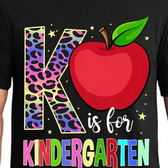 Kindergarten Cute Leopard K Is For Kindergarten Teacher Pajama Set