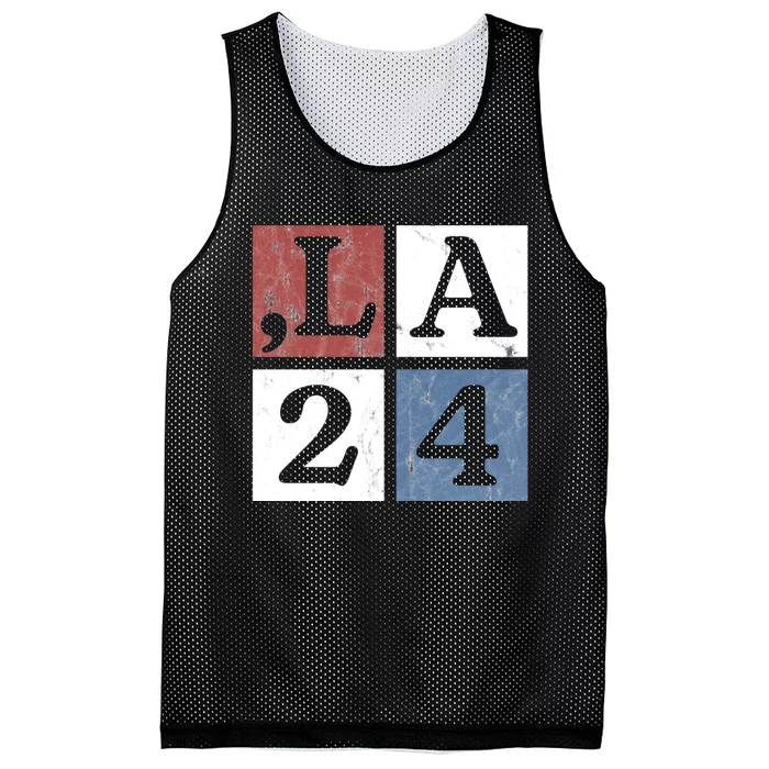 Kamala Comma La Harris 2024 Mesh Reversible Basketball Jersey Tank