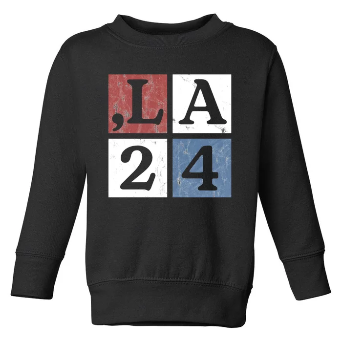 Kamala Comma La Harris 2024 Toddler Sweatshirt