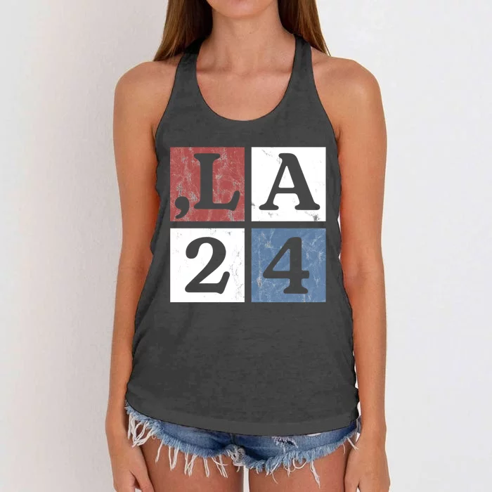 Kamala Comma La Harris 2024 Women's Knotted Racerback Tank