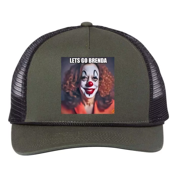 Kamala Clown LetS Go Brenda Retro Rope Trucker Hat Cap