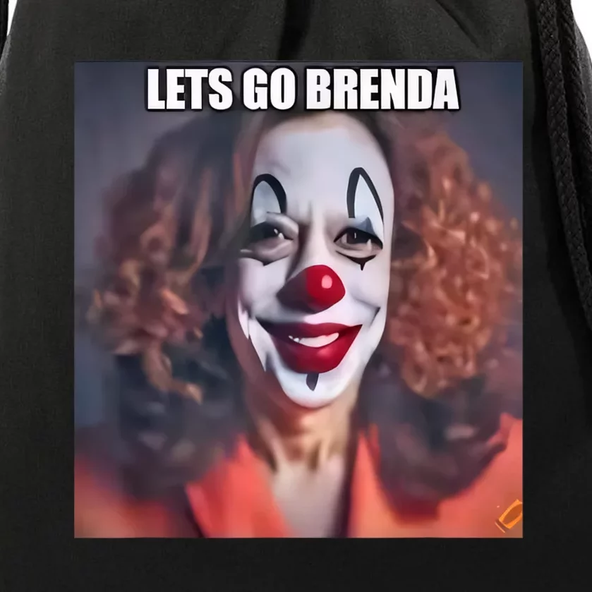 Kamala Clown LetS Go Brenda Drawstring Bag