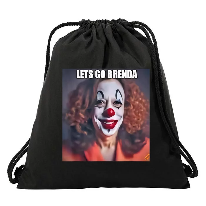 Kamala Clown LetS Go Brenda Drawstring Bag