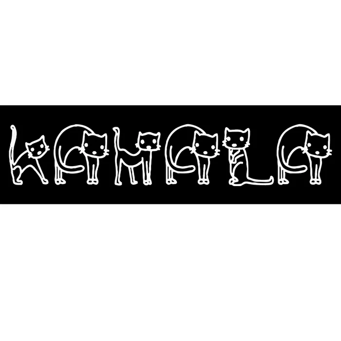 Kamala Cat Letter Font Design Bumper Sticker