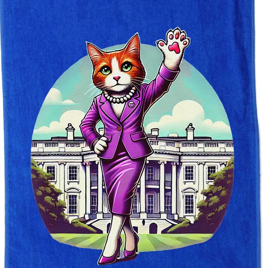 Kamala Cat Lady 2024 Stylish White House Election Fun Platinum Collection Golf Towel