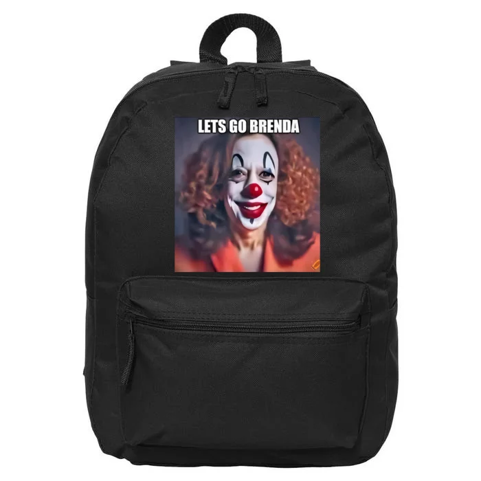 Kamala Clown LetS Go Brenda 16 in Basic Backpack