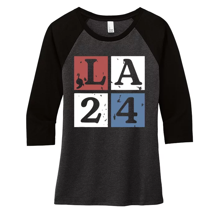 Kamala Comma La Harris 2024 Women's Tri-Blend 3/4-Sleeve Raglan Shirt