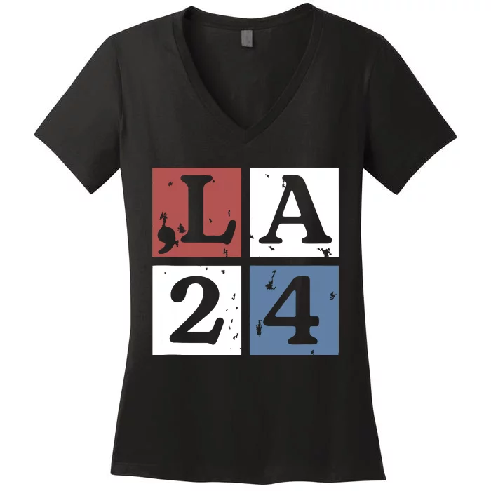 Kamala Comma La Harris 2024 Women's V-Neck T-Shirt