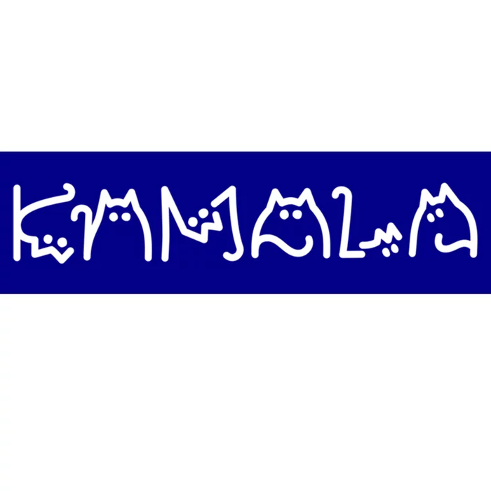 Kamala Cat Letters Typography Font Original Gift Bumper Sticker