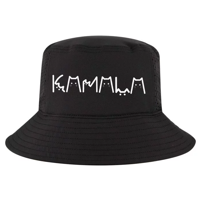 Kamala Cat Letter Font Design Cool Comfort Performance Bucket Hat