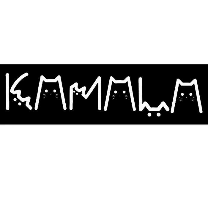 Kamala Cat Letter Font Design Bumper Sticker