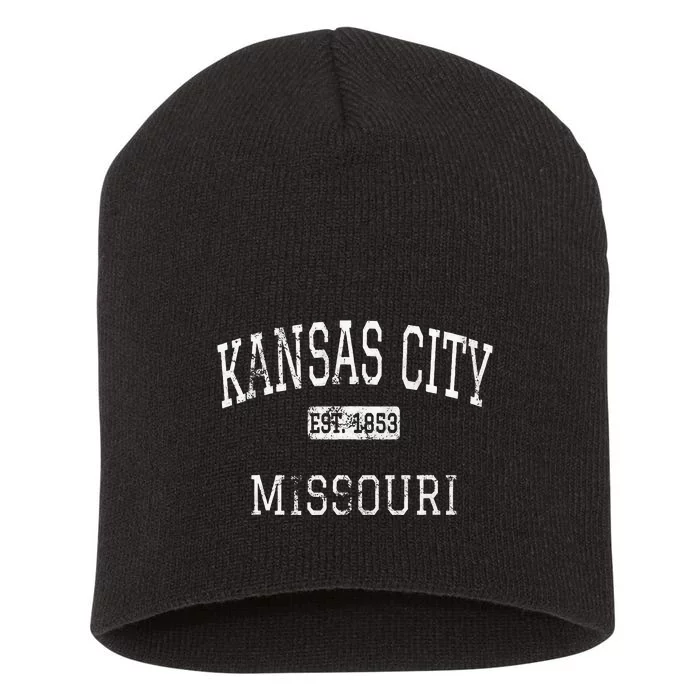 Kansas City Missouri MO Vintage Short Acrylic Beanie