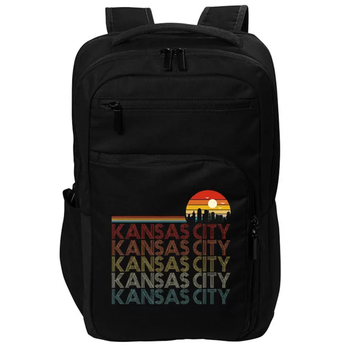 Kansas City Missouri 80s Style Kansas City Impact Tech Backpack