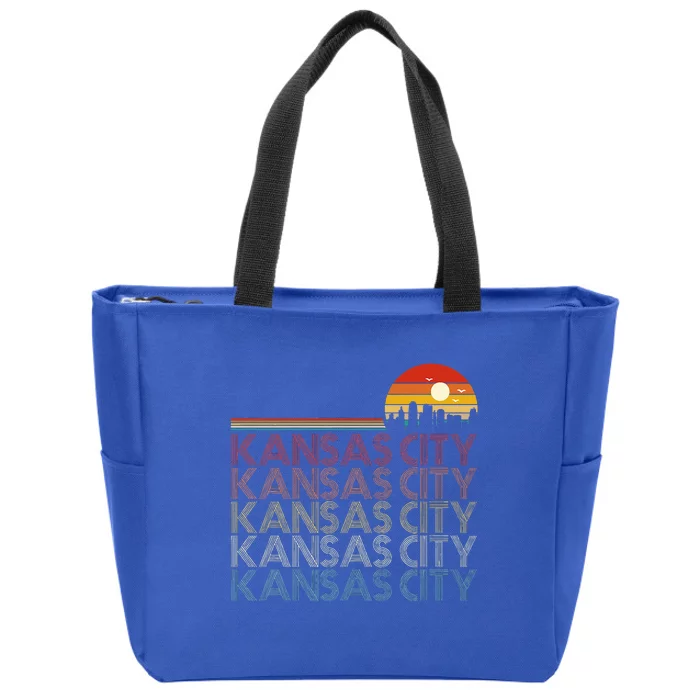 Kansas City Missouri 80s Style Kansas City Zip Tote Bag