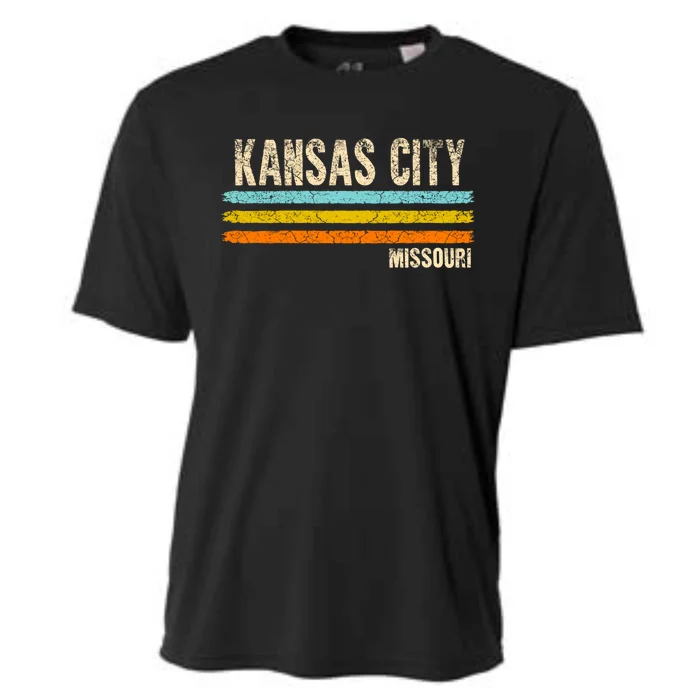 Kansas City Missouri Usa America Retro Gift Cooling Performance Crew T-Shirt