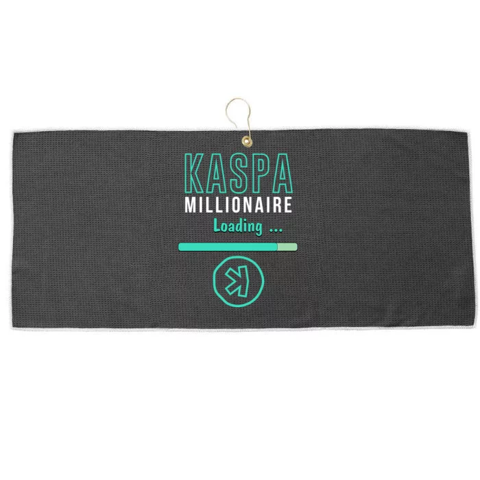 Kaspa Crypto Millionaire Loading Digital Bullrun Kaspa Miner Large Microfiber Waffle Golf Towel