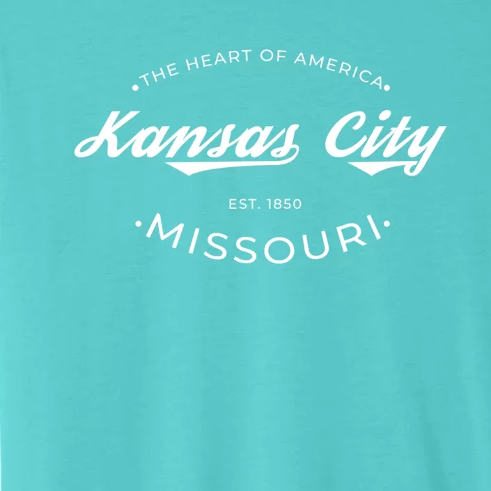 Kansas City Missouri Heart Of America Retro Logo Funny Gift ChromaSoft Performance T-Shirt