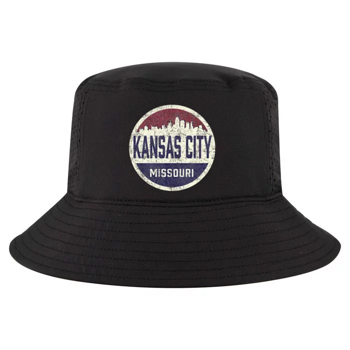 Kansas City Missouri Retro City Skyline Souvenir Cool Comfort Performance Bucket Hat