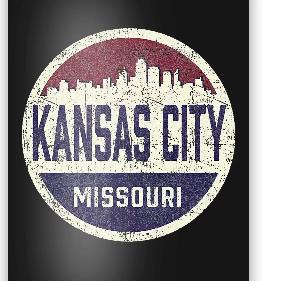 Kansas City Missouri Retro City Skyline Souvenir Poster