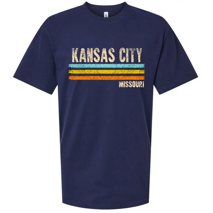 Kansas City Missouri Usa America Retro Meaningful Gift Sueded Cloud Jersey T-Shirt