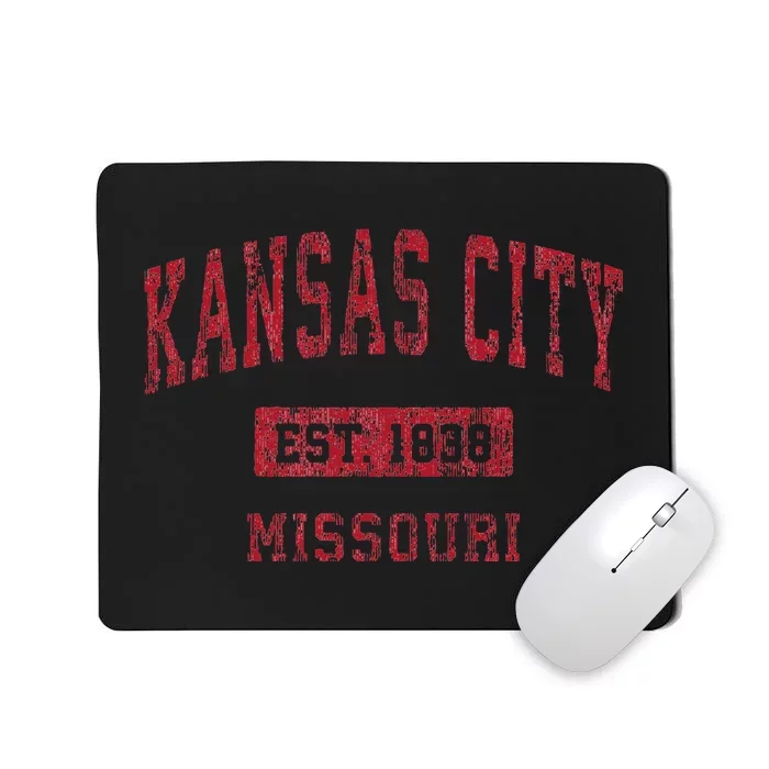 Kansas City Missouri Mo Vintage Sports Design Mousepad