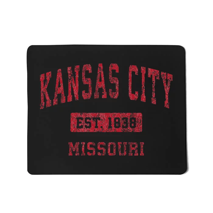 Kansas City Missouri Mo Vintage Sports Design Mousepad