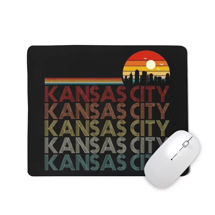 Kansas City Missouri Retro Vintage 80s Style Kansas City Mousepad