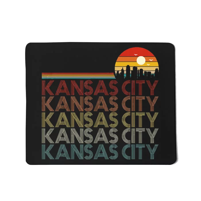 Kansas City Missouri Retro Vintage 80s Style Kansas City Mousepad