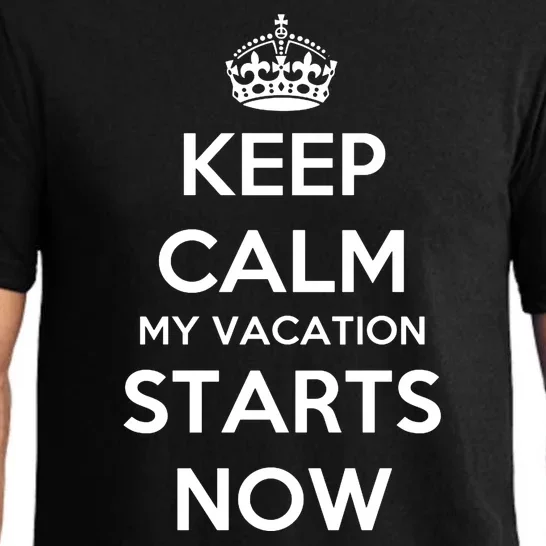 Keep Calm My Vacation Starts Now Pajama Set