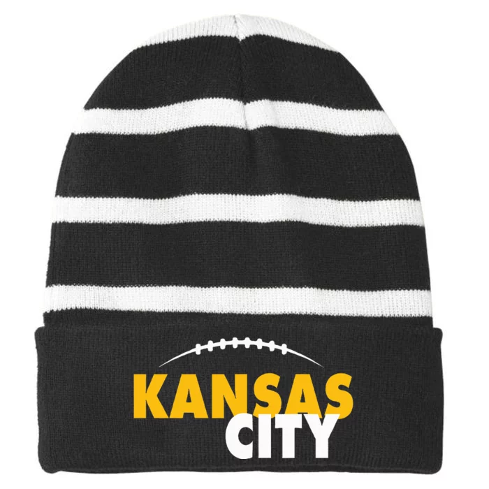 Kansas City Missouri Pride Retro Souvenir Striped Beanie with Solid Band