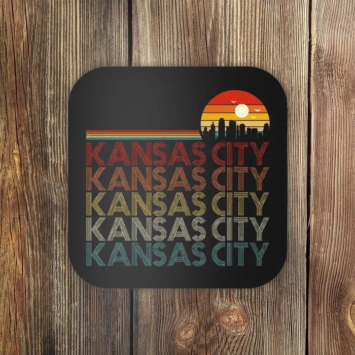 Kansas City Missouri Retro Vintage 80s Style Kansas City Coaster