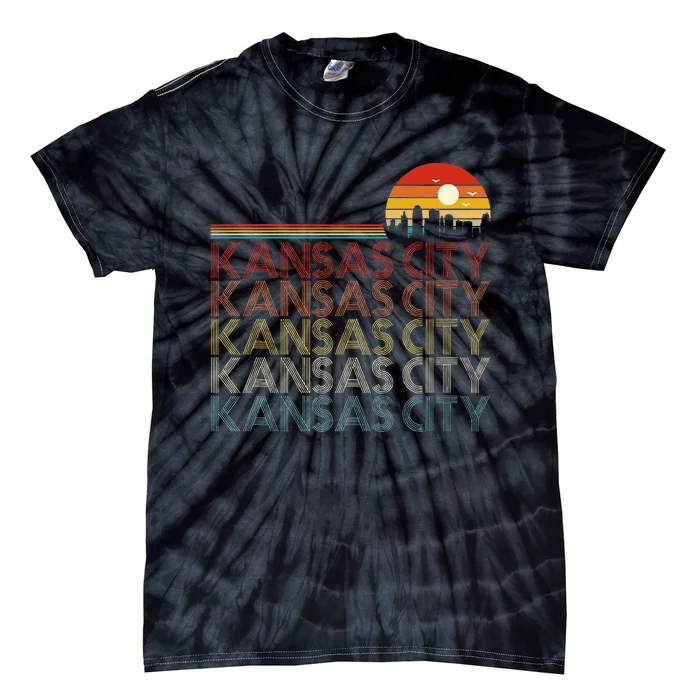 Kansas City Missouri Retro Vintage 80s Style Kansas City Tie-Dye T-Shirt