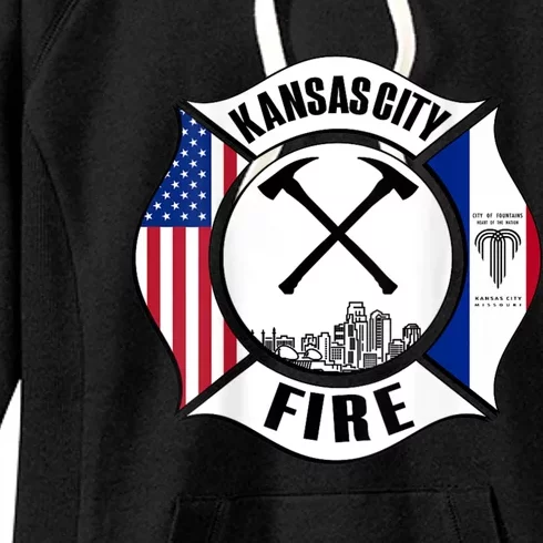 Kansas City Missouri Fire Rescue Department Firefighters Women's Fleece Hoodie