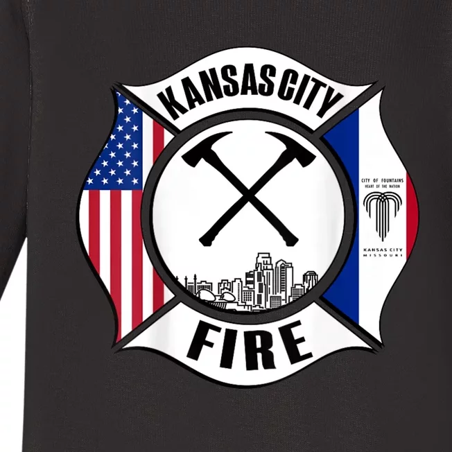 Kansas City Missouri Fire Rescue Department Firefighters Baby Long Sleeve Bodysuit